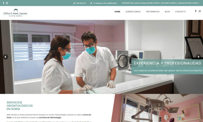 Web Clínica Dental Fátima Razzak