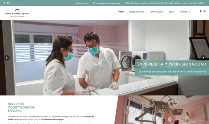Web Clínica Dental Fátima Razzak