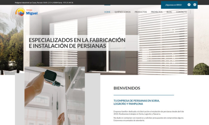 Web Persianas de Miguel