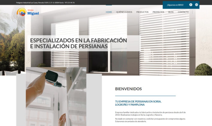 Web Persianas de Miguel