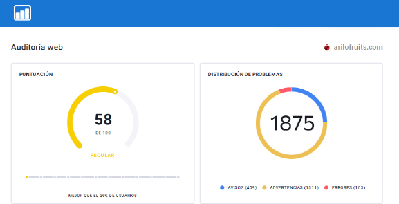 Arilo Fruits SEO SEM Spk Comunicación