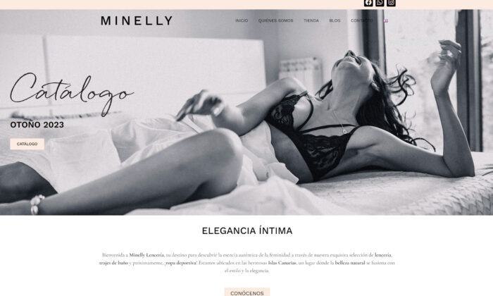 Web Minellly Lencería Canarias