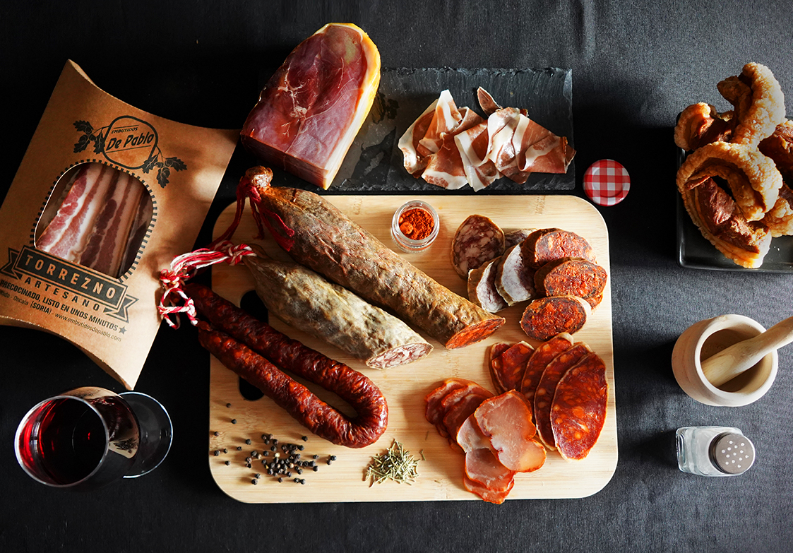 Spk Comunicación Bodegones Fotografía Embutidos de Pablo Gastronomía Soria Madrid y Salamanca