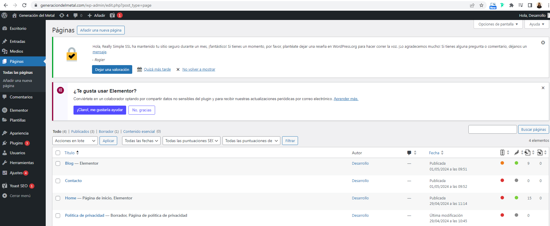 Diseño web Generación del Metal Madrid, Proyecto de SPK Comunicación